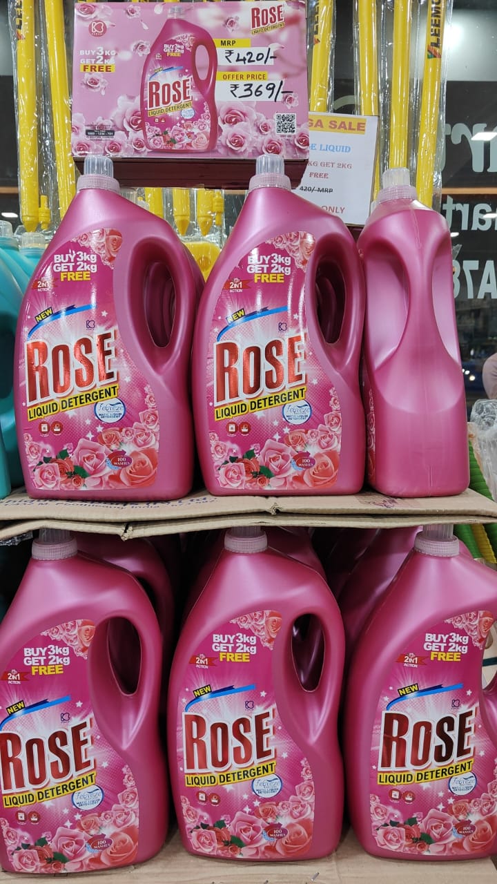 Rose Liquid DetergentBuy 3 Kg & Get 2 Kg FREEPowerful cleaning. Great value.