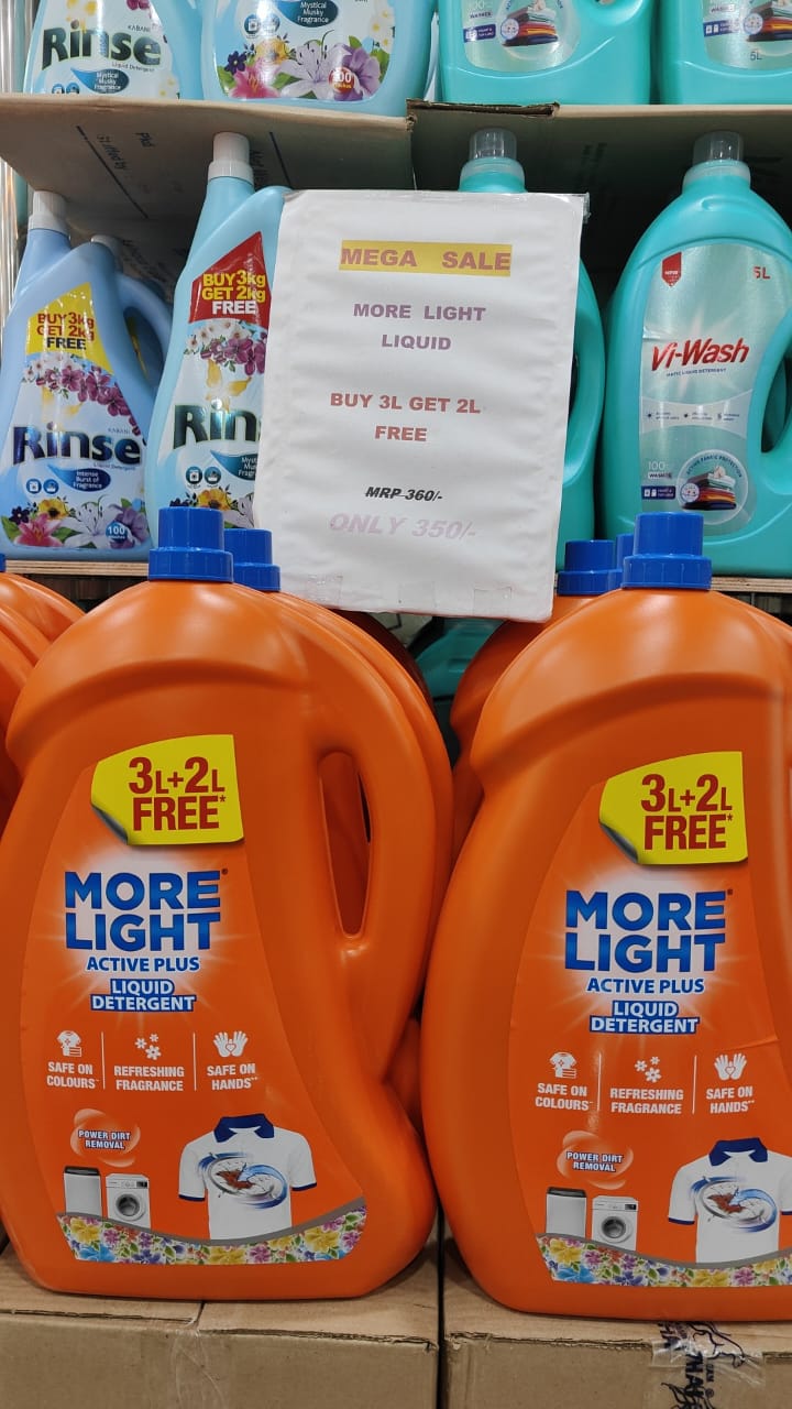 More Light Liquid DetergentBuy 3L & Get 1L FREE